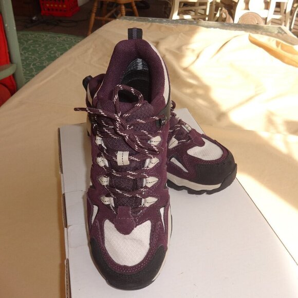 Zeroxposur women's size 7M leather sneakers ,purple & tan Colorado low hiker VGC - Picture 12 of 15